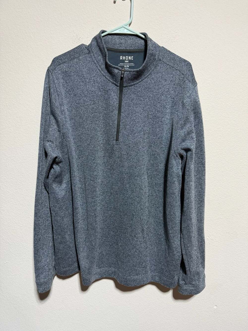 Rhone Men's Quarter Zip Pullover Sweater Gray Size XL